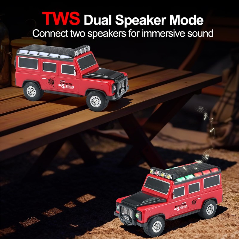 WS-630 Off-Road SUV Bluetooth Replica Speaker, Independent Roof LED Control