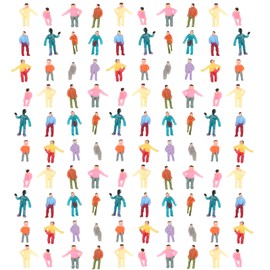 szzijia 100pcs DIY Painted People Figure Model 1:300 Scale for Street Building Layout
