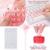 Kingdder 70 Pcs Keyboard Cover for Long Nails with Letters