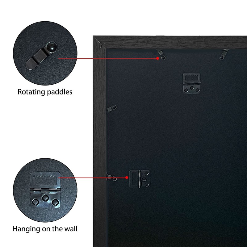 VCK 20x30 Poster Frame - Black, Textured Wood Picture Frames