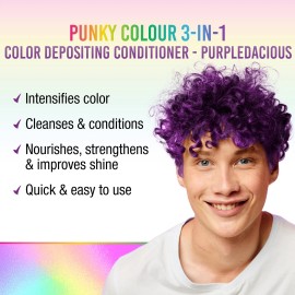 Punky Colour Purpledacious 3 in 1 Hair Color Depositing Conditioner 8.5 Oz