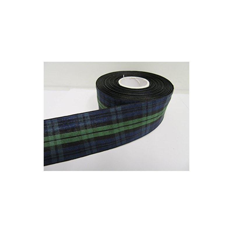 1 Roll of 38mm x 25 metres Tartan Ribbon Navy