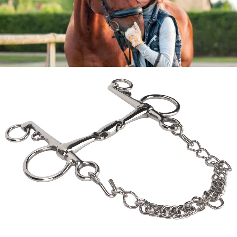 Stainless Steel Horse Pelham Bit Gnaw Resistant Ease of Control