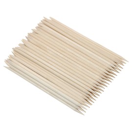Mini Skater 150 Pcs Orange Nail Sticks Double Sided Manicure Sticks Cuticles Pusher Wooden Cuticles Stick for Manicures Pedicures Nails Care Craft Home Salon (Natural Wood, 4.5 inch)