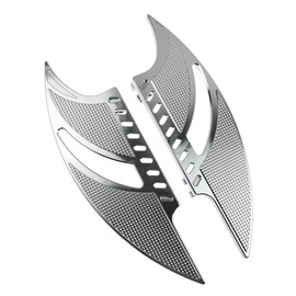 HCmotorku Motorcycle Driver Floorboard Front Rider Footboards Pedal CNC Foot Pegs Fit For Harley Touring Road King Road Glide Electra Glide Street Glide 1986-2025 Softail Dyna (Chrome)