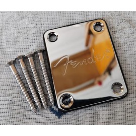 Silver Metal Guitar Neck Plate - Reinforcement Connector for Fender Electric Bass/Guitar (Type A)