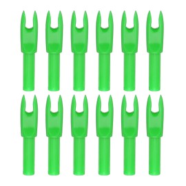 PATIKIL Archery Arrows Nocks 4.2mm, 12 Pack Plastic Insert Arrow Nock Replacement Arrow Tails for Hunting Shooting Compound Recurve Bow, Green