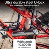 Schwinn Bike Max U-Lock with Double Crimped Cable, 2 Keys