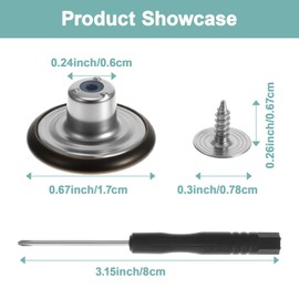 30 Set Jean Buttons for Loose Jeans, 17mm No-Sew Removable Metal Jeans Buttons Replacement Repair Combo Adjustable Button for Jeans' in Storage Box, Women and Men's Jeans' Clothing Supplies