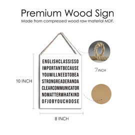 English Teacher Classroom Decor Funny Grammar Decor English Classroom Wall Decor Black and White Classroom Decor High Middle School Classroom Decorations 8 x 10 inches