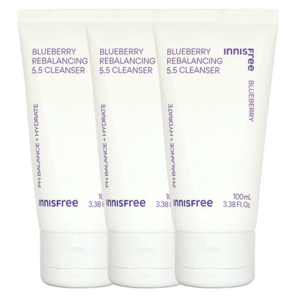 Innisfree Blueberry Rebalancing 5.5 Cleanser 100mlX3 / 이니스프리 블루베리 리밸런싱