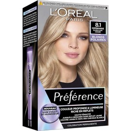L'Oréal Paris Preference Fleece Blond Permanent Hair Colour, Shade: Copenhagen 8.1, Light Ash Blonde