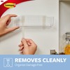 Command Large Caddy, Clear, with 4 Clear Indoor Strips, Organize