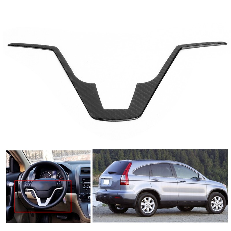 Soft Carbon Fiber Steering Wheel Cover Strip Trim Fit for