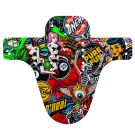 AZONIC Splatter Fender MTB Mudguard, Bicycle Splash Guard for Back and Front, Universal Fit, Suitable for Mountain Bike, Trekking, E-Bike, BMX Bike and Much More