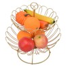 2 Tier Fruit Bowl Modern Nordic Design Geometric Detachable Gold