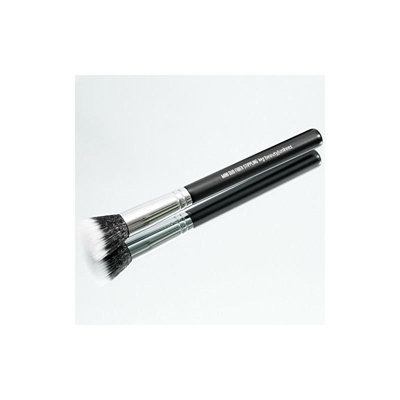 Beauty Junkees - Pinceles de maquillaje de doble fibra, Juego