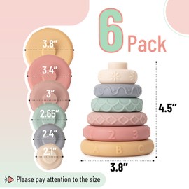 Mr. Pen- Stacking Rings Toy, 6 pcs, Stacking Toys, Stacking Rings, Baby Stacking Toys, Stacking Rings Baby Toy, Baby Stacking Rings, Ring Stacker Baby Toy, Baby Toy Rings, Ring Toys for Baby