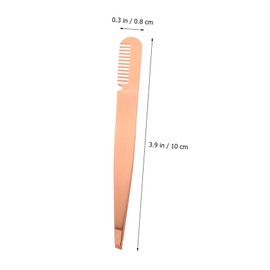 Baluue 3pcs Stainless Steel Eyebrow Tweezers Comb Makeup Tool for Women Ergonomic Design for Precision Grooming Mixed Color