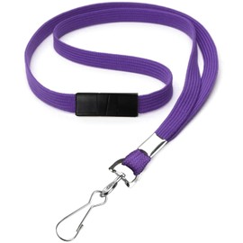 Warmter Breakaway Lanyards Safety Lanyard with Swivel Hook for Name Tags Badge ID Card Holders (25, Purple)