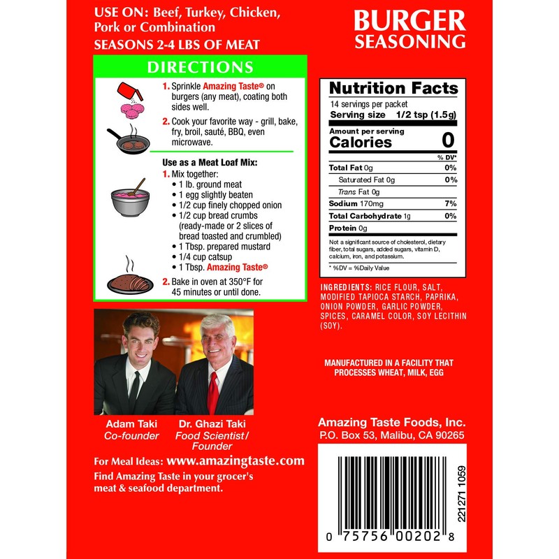 Amazing Taste Burger Seasoning Bundle (10 Packets- .75 oz ea.)