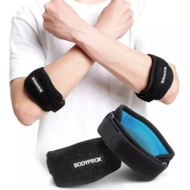 Bodyprox 테니스 및 골퍼의 팔꿈치 를 위한 바디프록스 브레이스 2팩 Bodyprox Brace 2-Pack for Tennis and Golfer's Elbow