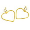 Paris Kids Earrings Heart Color Frame Red Pink Blue Yellow