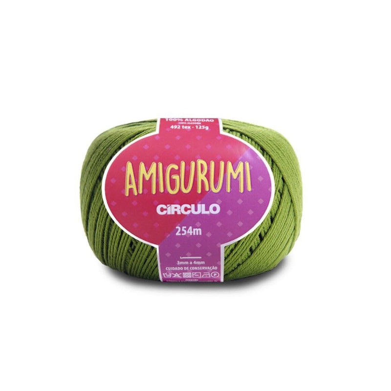 Hilo Amigurumi de Circulo - 100% algodón virgen brasileño mercerizado