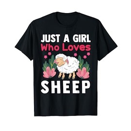 Cute Sheep Art For Sheep Lover Women Girls Kids Farm Animal T-Shirt