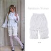 Nuoqi Pantaloons Women Lolita Bloomer Victorian Steampunk Bloomers Lace Ruffles
