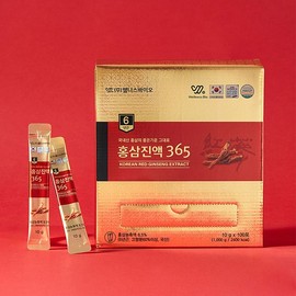 Aitpam 웰니스바이오 6년근 홍삼 진액 365 스틱 10g,100포 Wellness Bio 6-Year-Old Red Ginseng Extract 365 Sticks 10g, 100 Packs