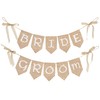 Darice David Tutera Burlap Set Bride Groom Banner, Natural