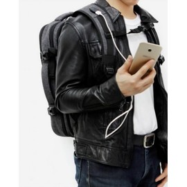 Coordination Bag School Bag Daily Square Bag Men's Formal Backpack Black