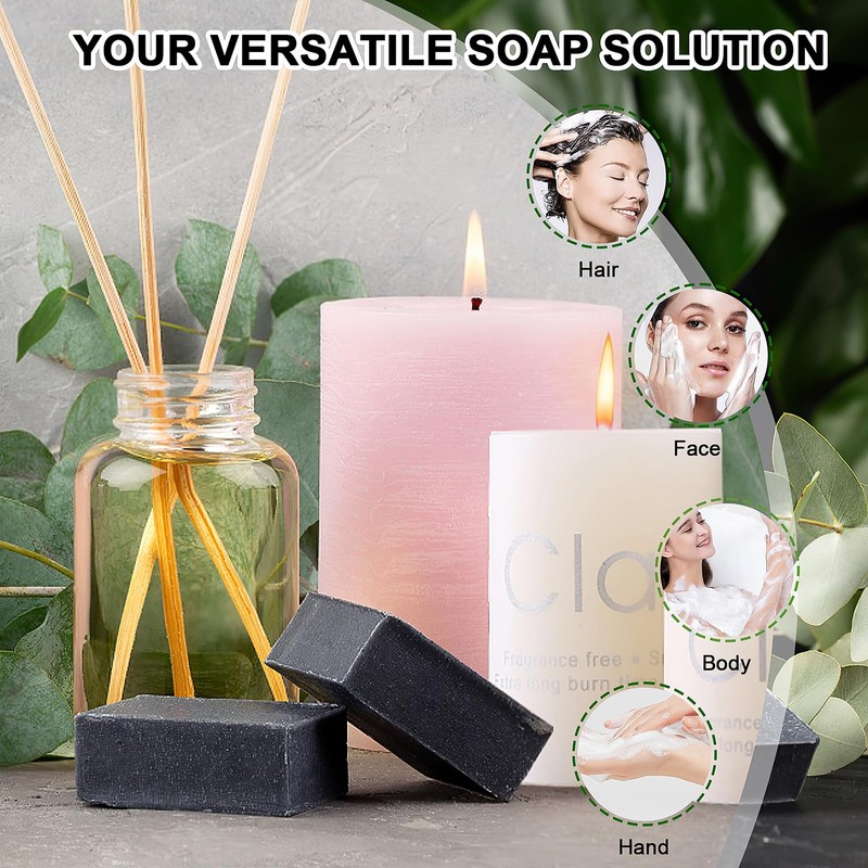 2024 New Ballboyz Face Soap, 2PCS Activated Charcoal Soap Bar