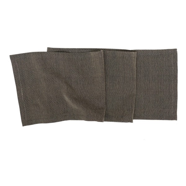 C&F Home 13" x 72" Herringbone Black Table Runner