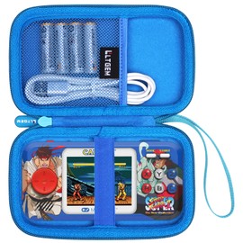 LTGEM Hard Travel Case Compatible with My Arcade Atari Pocket Player Pro, Portable Video Game System Handheld Game Protection Case, Blue