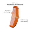 RED by Kiss Premium Wood Men Long Beard Comb, Easy