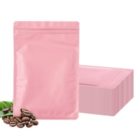 100 Pack Matte Mylar Bags - Smell Proof Bags Mylar Bags for Food Storage Small Business (Pink, 3.2" X 5.1")