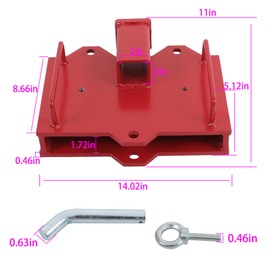 munirater 2in 6500lbs Forklift Hitch Adaptor Dual Pallet Trailer Tow Receiver Attachment