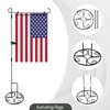 Sunnychicc 2 Pcs Garden Flag Stand with Base Above Ground