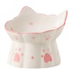 Siocok Ceramic Cat Feeder, Elevated Cat Bowls with Stand, 15°