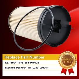 K37-1004 Fuel Filter Replace PFF61653 PF9928 FS36401 P557004 WF10249 L9094F Compatible with 2010-2014 Peterbilt DAF Kenworth Trucks EPA MX13 Euro 3 MX13(Pack of 4)