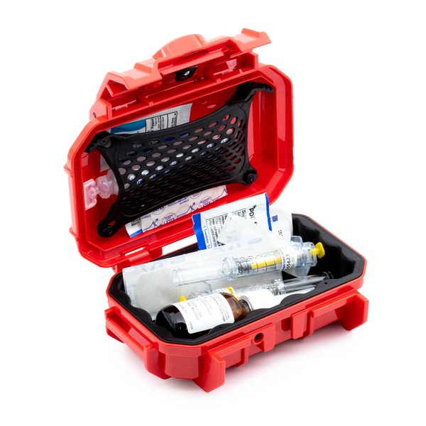 52 Personal Medical Locking Storage Container - Lockable Container for Storing Medications While On The Road Or at Home! CHILDPROOF!! for Storing Pain Killers, Insulin, and Diabetic Needles (Red)