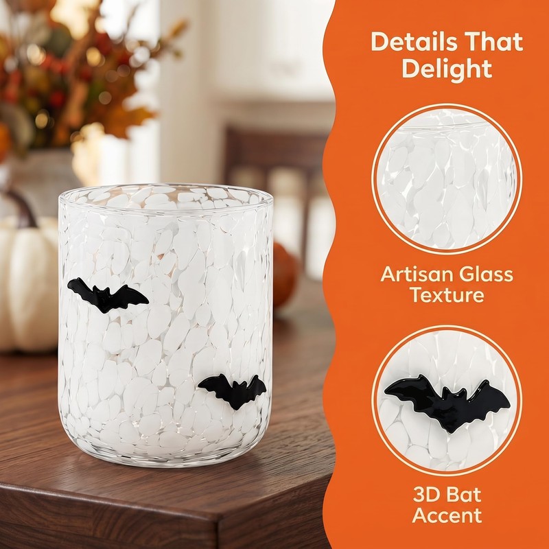 Mrnsta 2 Pcs Halloween Icon Glass Cups - 16oz Ghost