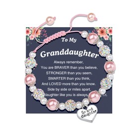 UNGENT THEM Granddaughter Gifts from Grandma Little Girls Bracelets Kids Jewelry 8 12 10 6 5 7 9 11 Year Old Birthday Valentines Christmas Stocking Stuffers for Kid Girl Tween Grandkids