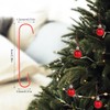 200pcs Christmas Ornament Hooks, 2.4x0.5 inch C Shaped Christmas Tree