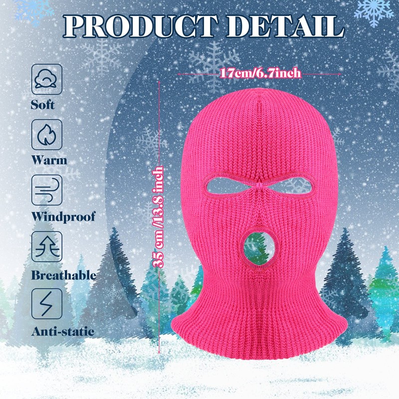 4 Pcs Kids Ski Mask 3 Hole Full Face Cover