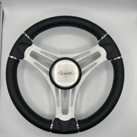 Gussi Italia Verona Boat Steering Wheel Brushed Alum Spokes KEYED or SPLINED HUB | Bentley