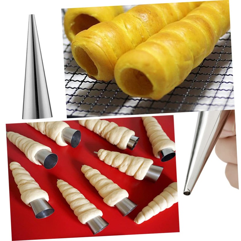 LABRIMP 16pc Set Conical Tube Molds Stainless Steel for Bread