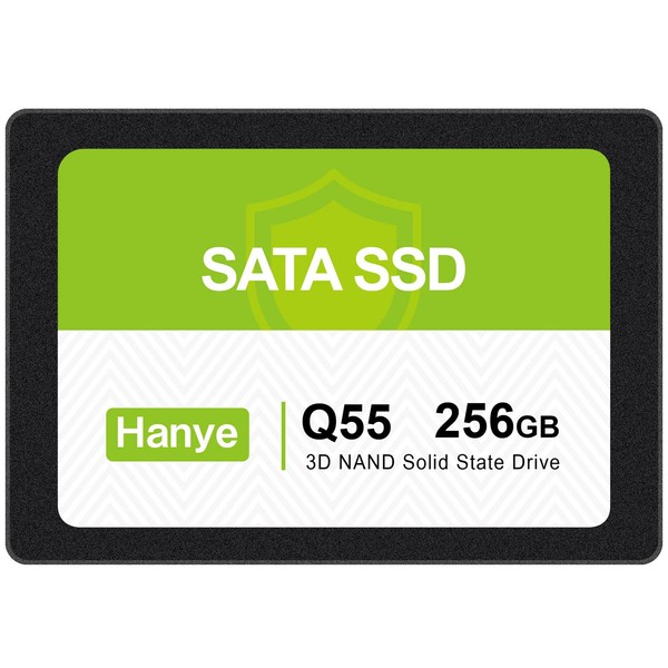 Hanye 256GB Internal SSD 2.5 inch 7mm SATAIII 6Gb/s 520MB/s 3D NAND Aluminum Housing Authorized Dealer Product
